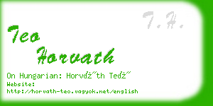 teo horvath business card